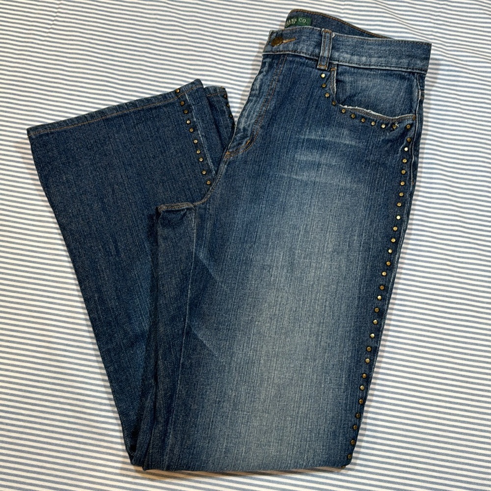 ❌SOLD❌Ralph Lauren Size 8 Women’s Boot Cut Studded Jeans - Picture 3 of 11